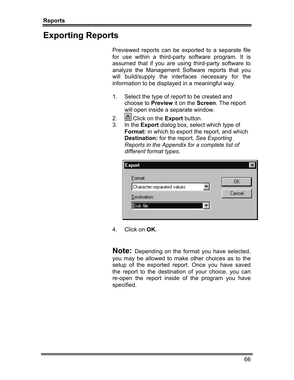 Exporting reports | Whirlpool ADVANTECH CL-8 User Manual | Page 75 / 108