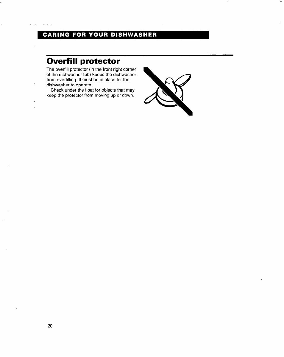 Overfill protector | Whirlpool 915 User Manual | Page 20 / 29