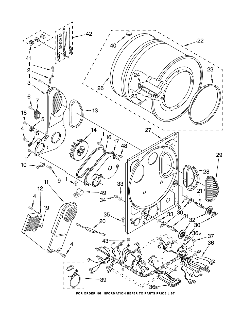 Dryer bulkhead, Dryer bulkhead parts | Whirlpool LTE5243DT2 User Manual | Page 5 / 18