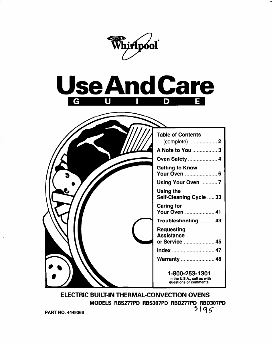 Whirlpool RBS307PD User Manual | 48 pages