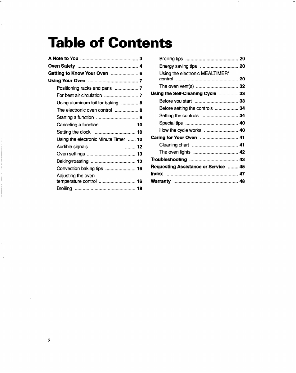 Whirlpool RBS307PD User Manual | Page 2 / 48