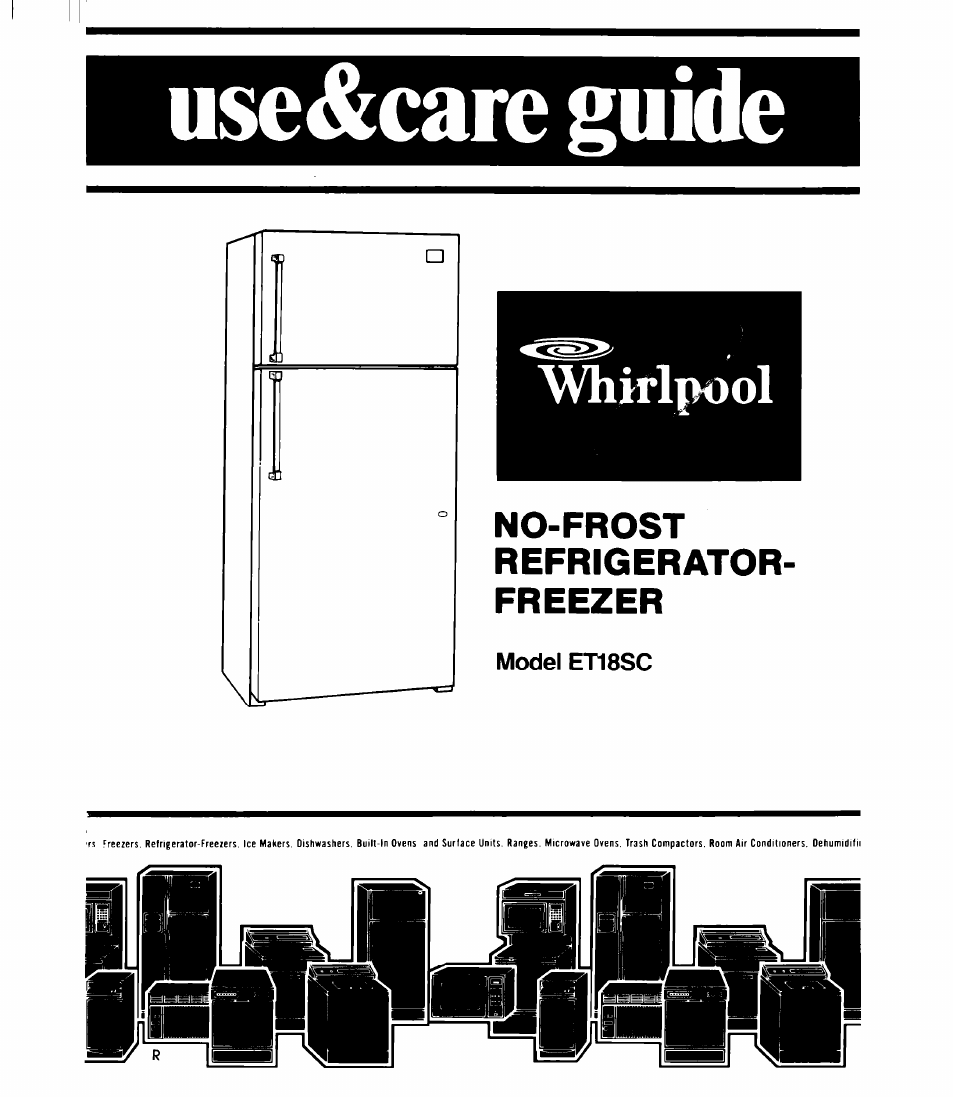 Whirlpool ETl8SC User Manual | 12 pages