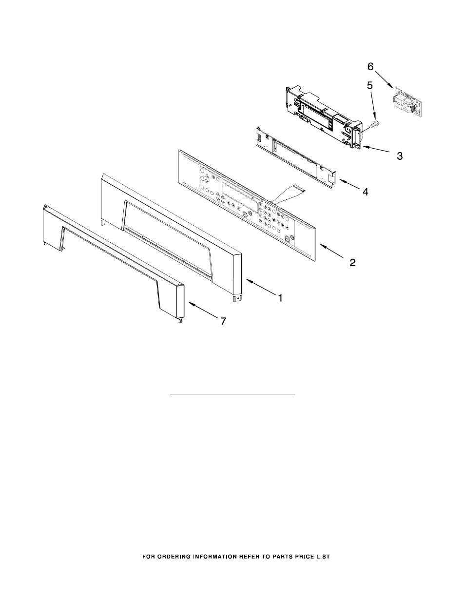 Control panel, Control panel parts | Whirlpool GBD307PRS02 User Manual | Page 7 / 9