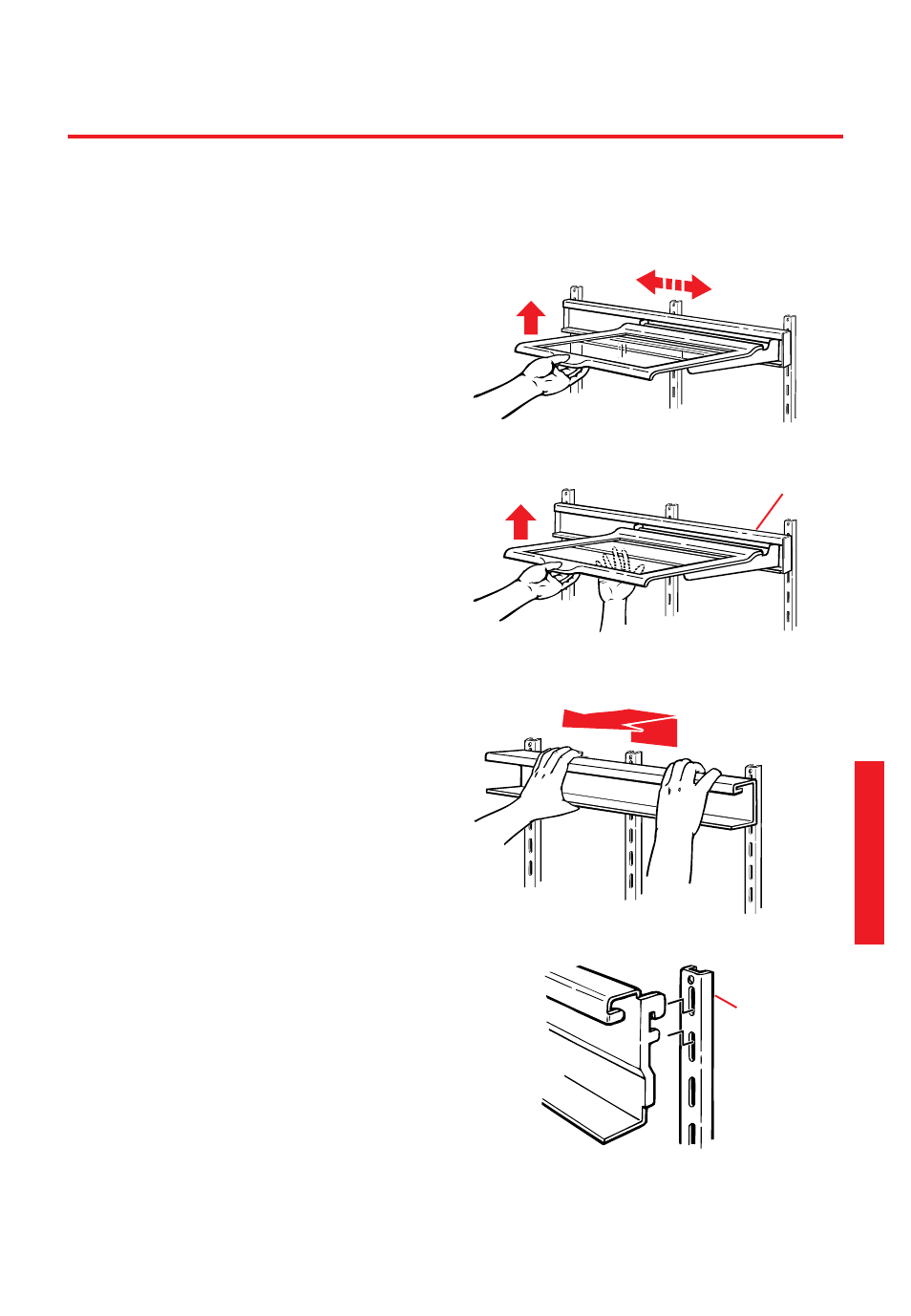 Adjusting the ez-track * refrigerator shelf | Whirlpool 2195258 User Manual | Page 15 / 78