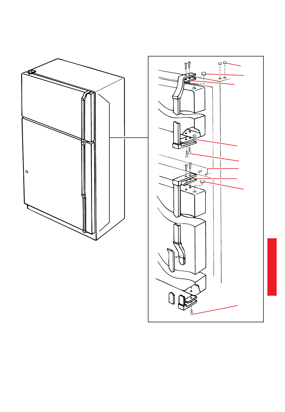 Reversing the handles - style 2 | Whirlpool 2195258 User Manual | Page 29 / 78