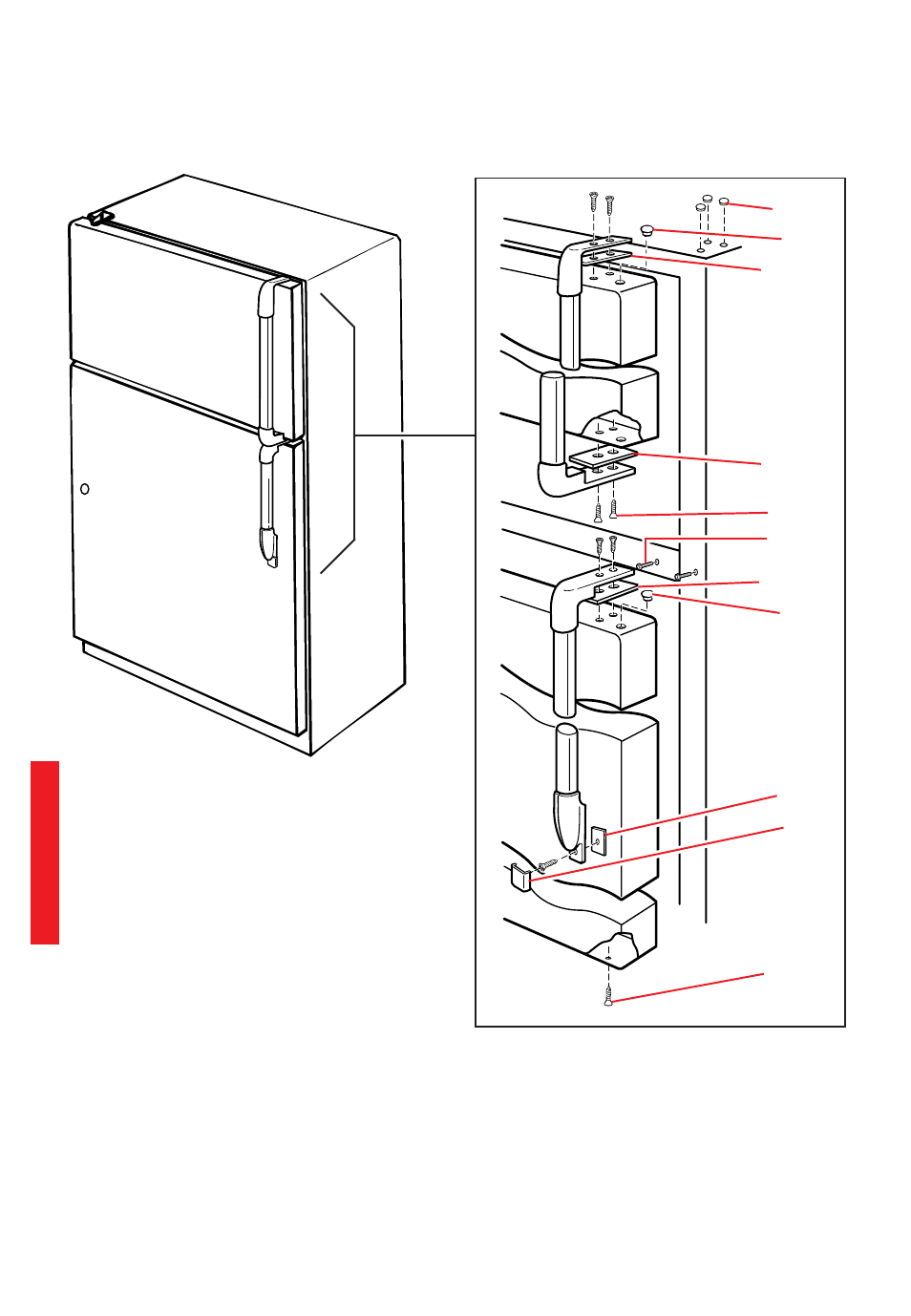 Reversing the handles - style 3 | Whirlpool 2195258 User Manual | Page 30 / 78