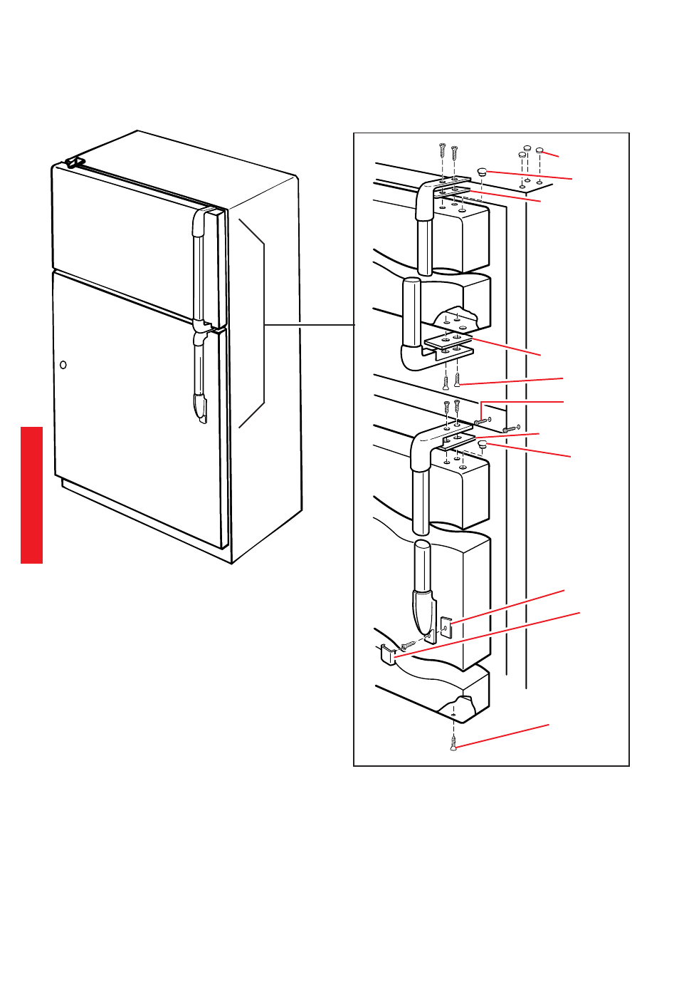 Para cambiar las manijas de la puerta - estilo 3 | Whirlpool 2195258 User Manual | Page 70 / 78