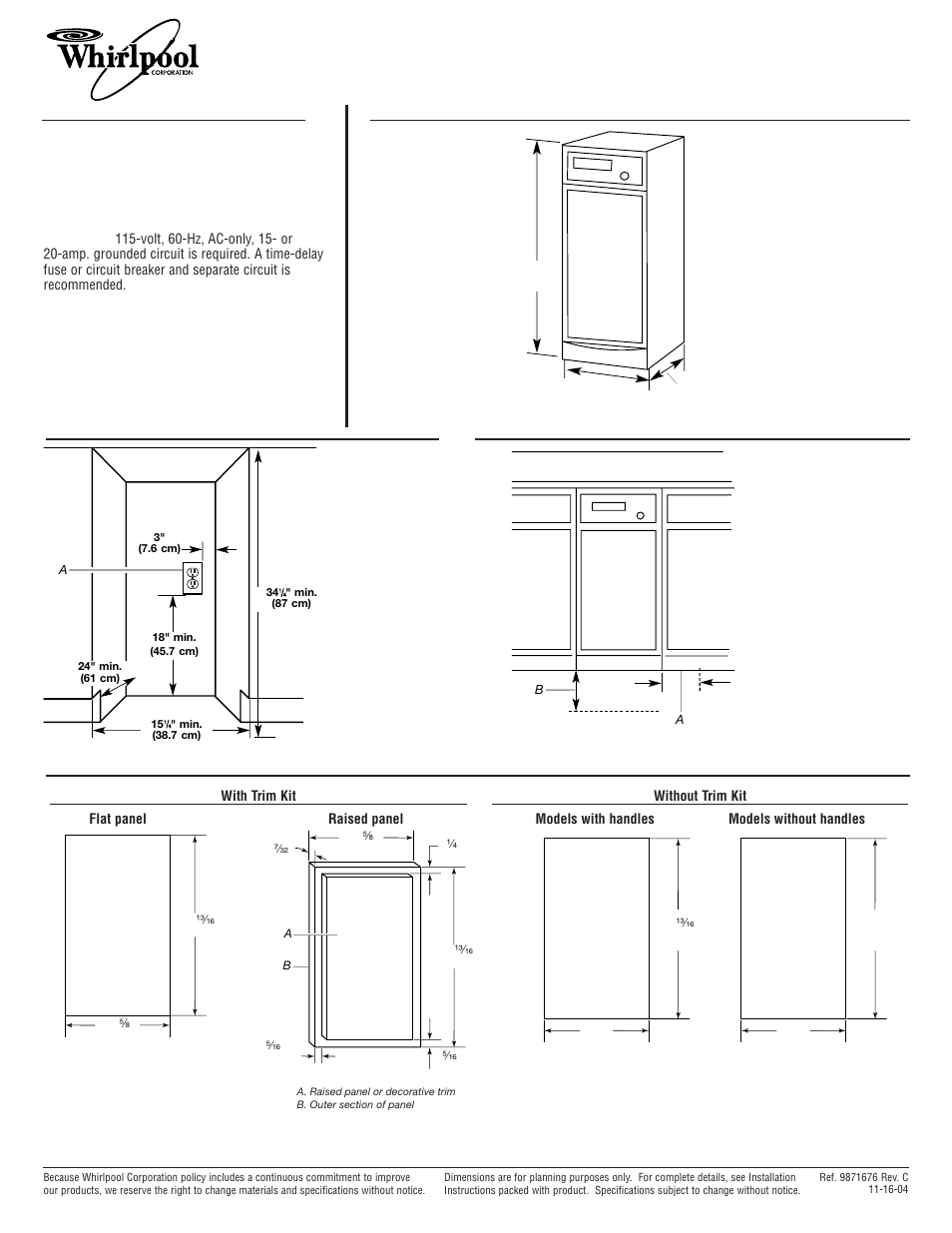 Whirlpool GC900QPP User Manual | 1 page