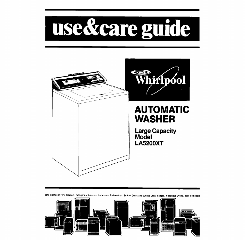 Whirlpool LA52OOXT User Manual | 16 pages