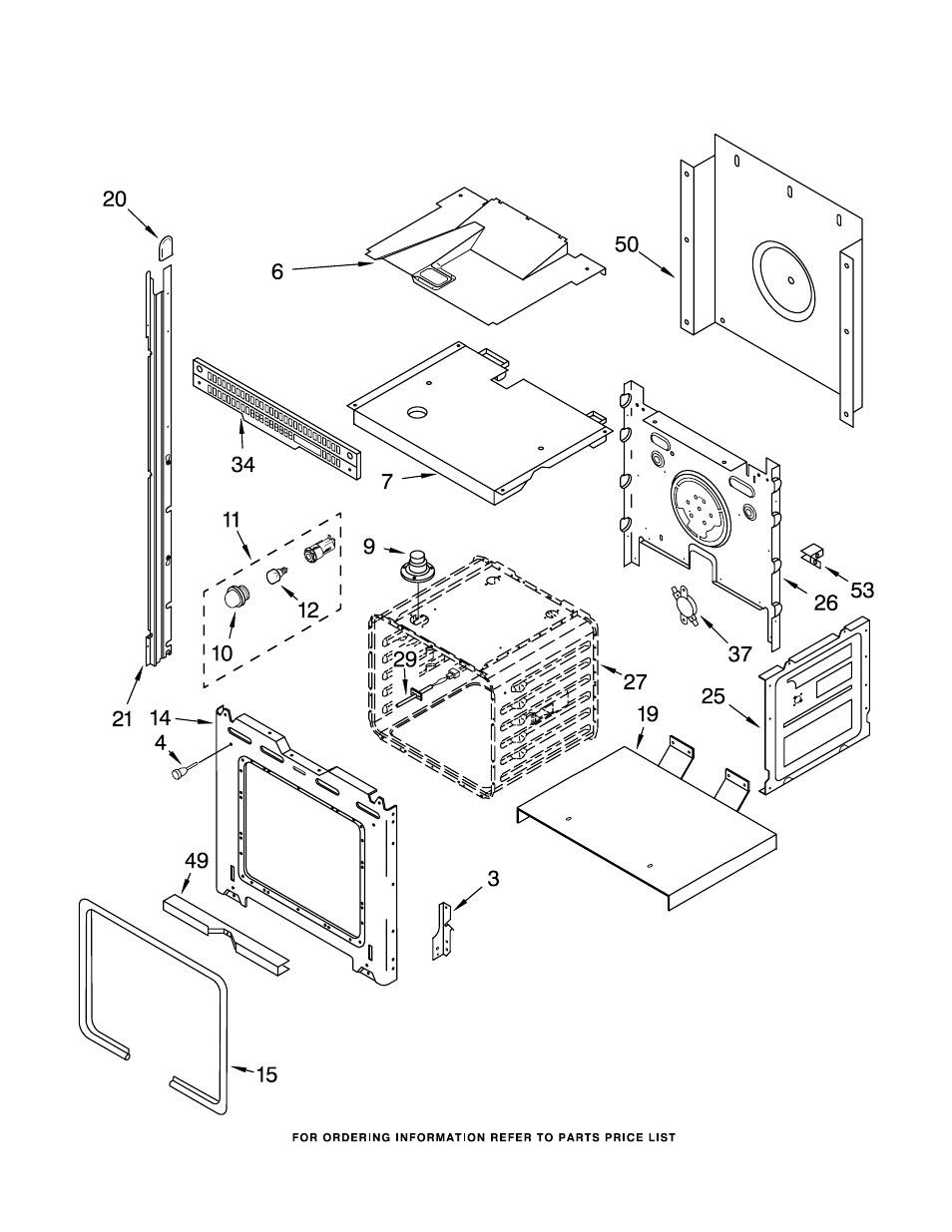 Upper oven parts | Whirlpool GBD307PRS00 User Manual | Page 3 / 10