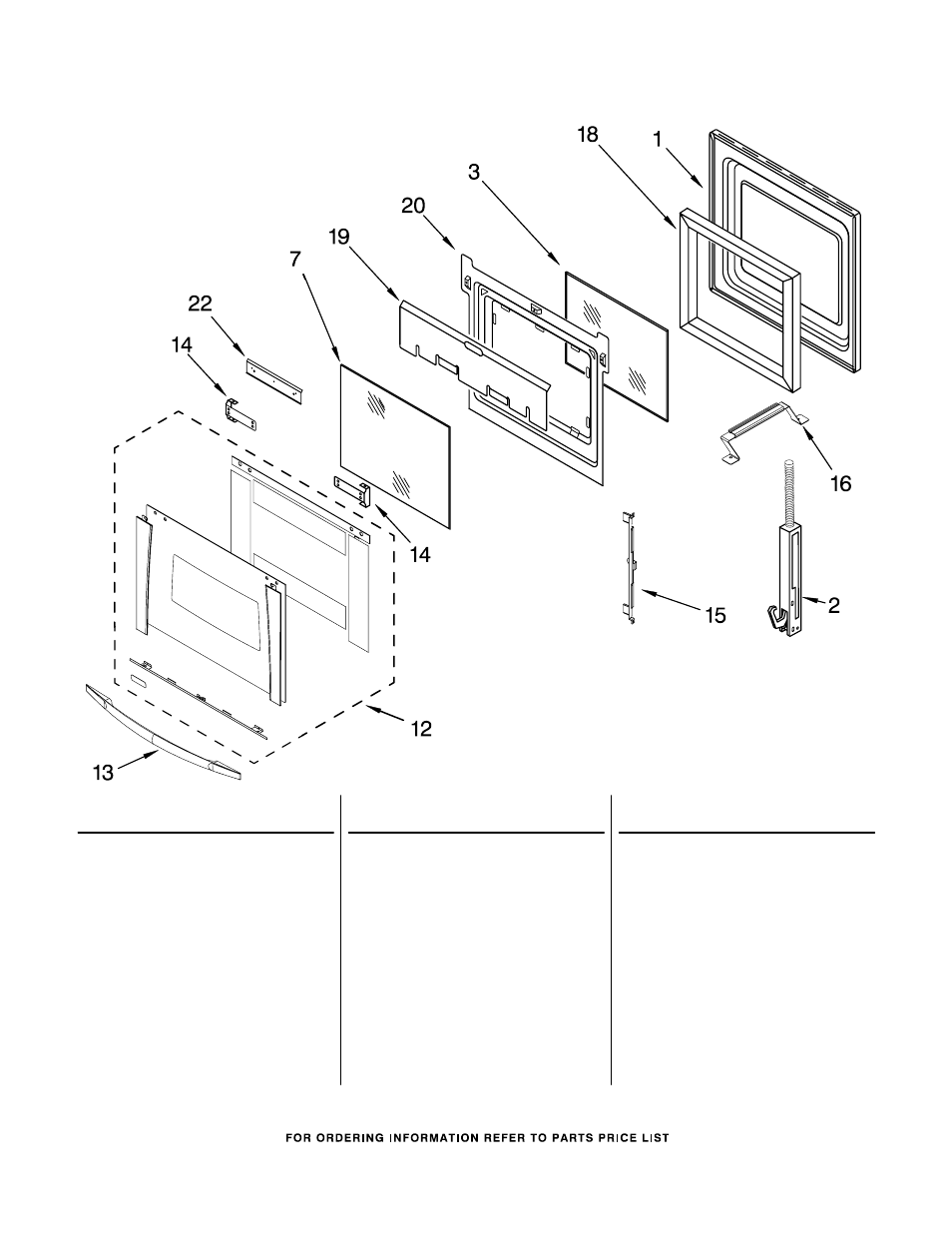 Oven door parts | Whirlpool GBD307PRS00 User Manual | Page 5 / 10