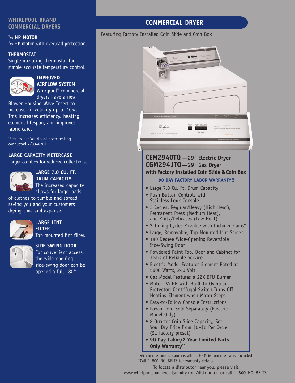 Whirlpool CGM2941TQ User Manual | 2 pages