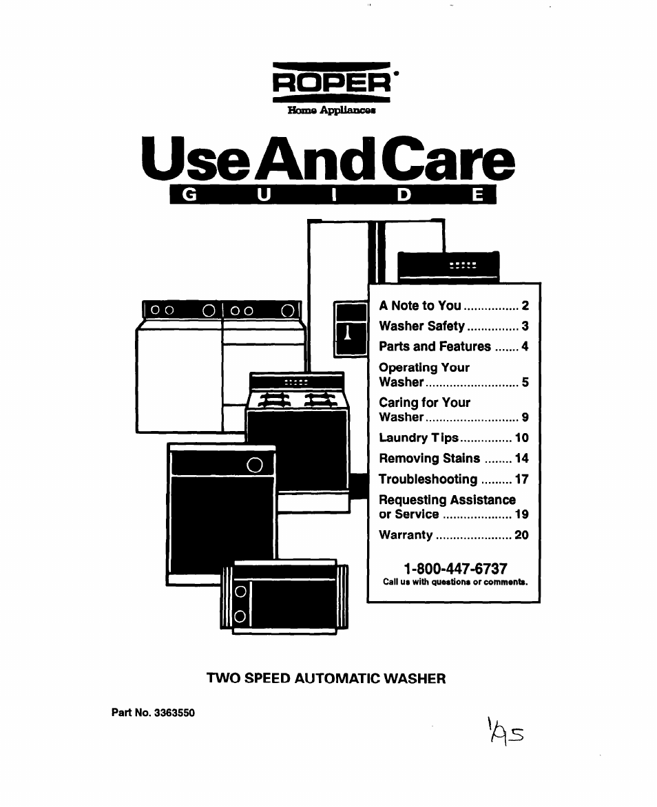 Whirlpool Roper RAB4232DL0 User Manual | 20 pages