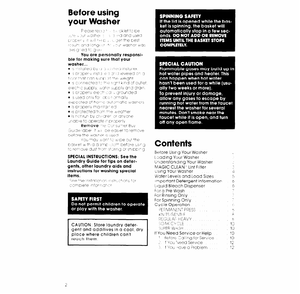 Whirlpool LA6800XK User Manual | Page 2 / 12