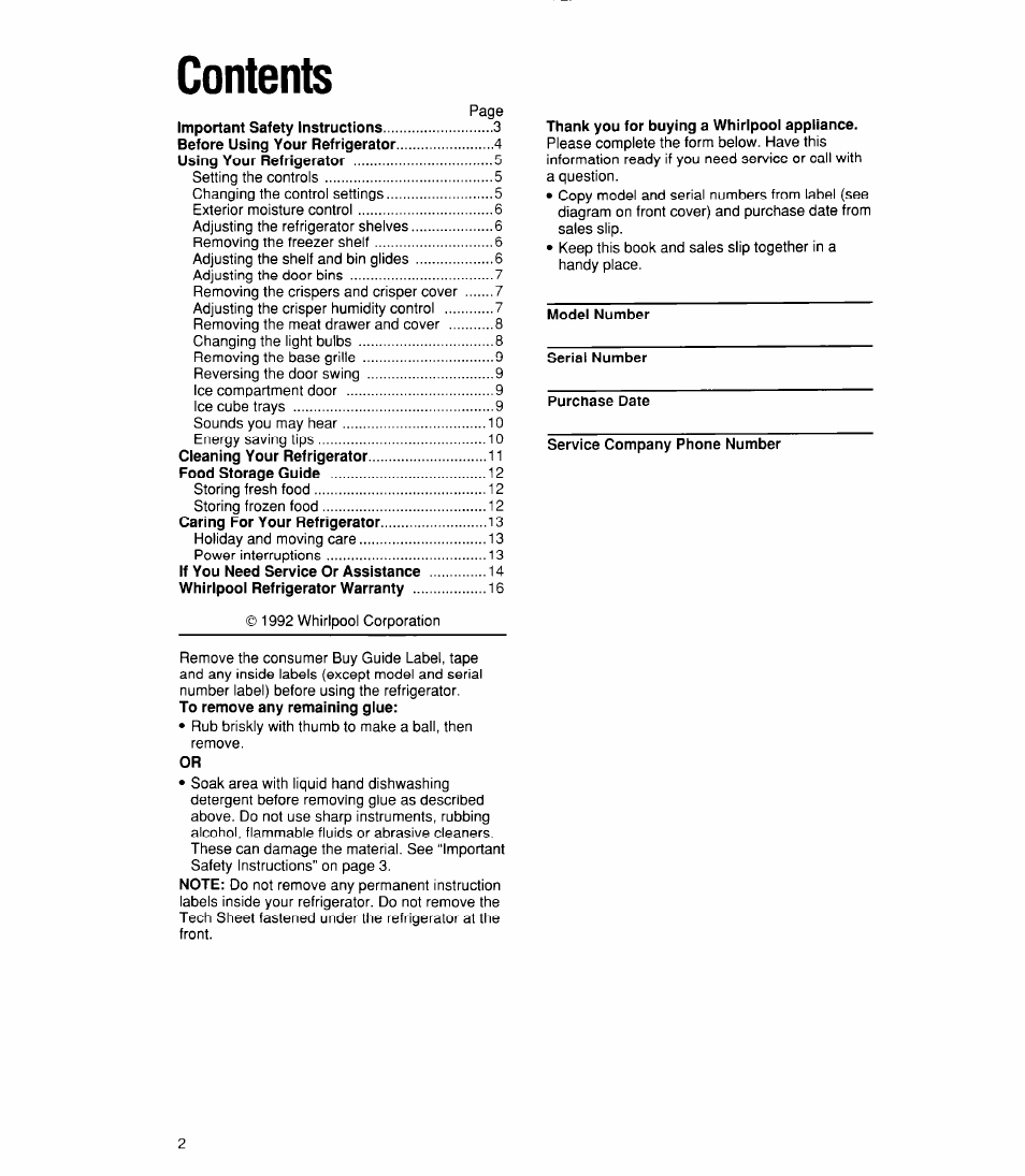 Whirlpool 6ET20RK User Manual | Page 2 / 16