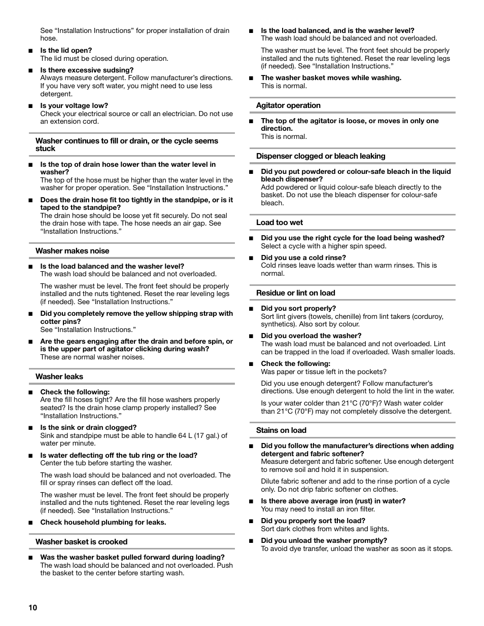 Whirlpool SUDS-MISER 6ALSS5233JQ0 User Manual | Page 10 / 12