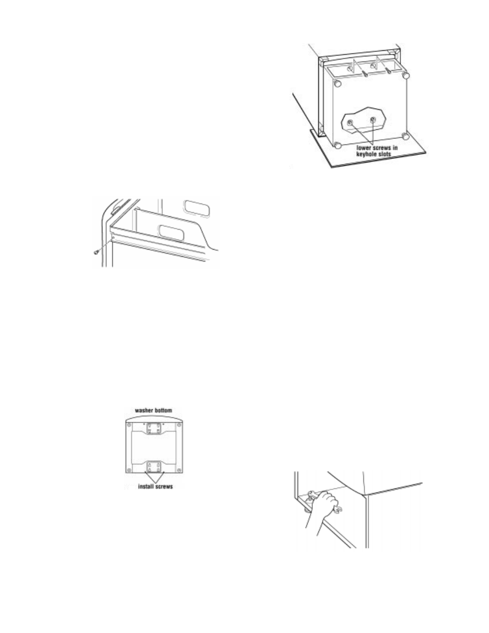Installing the pedestal | Whirlpool GHW9100L User Manual | Page 15 / 72