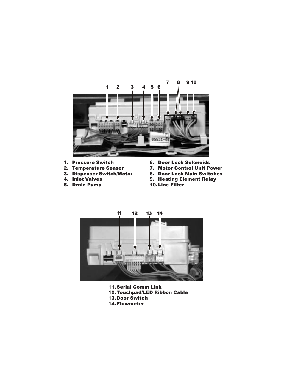 Component testing, Central control unit, Connector location | Whirlpool GHW9100L User Manual | Page 39 / 72