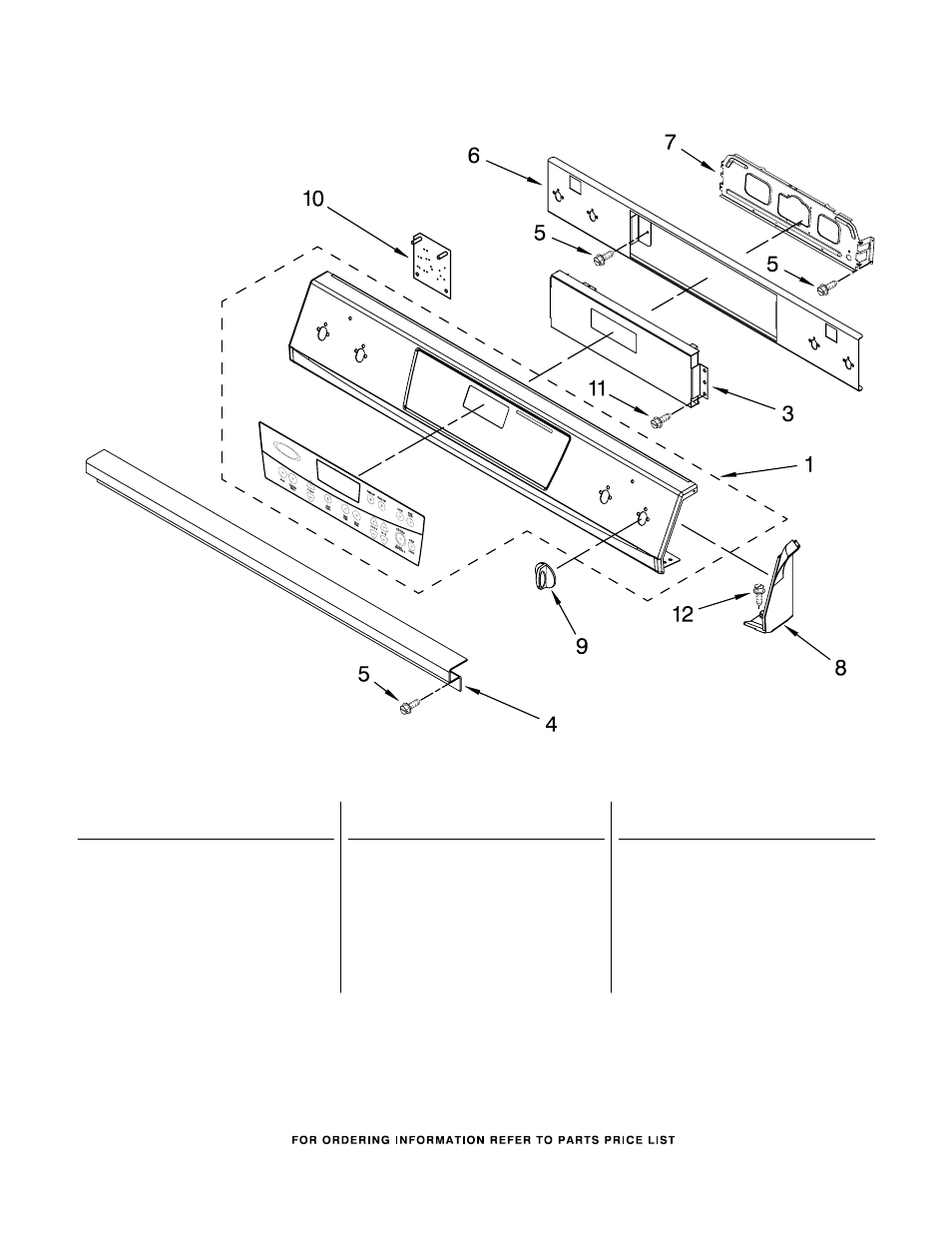 Control panel, Control panel parts | Whirlpool GW395LEPQ04 User Manual | Page 2 / 10