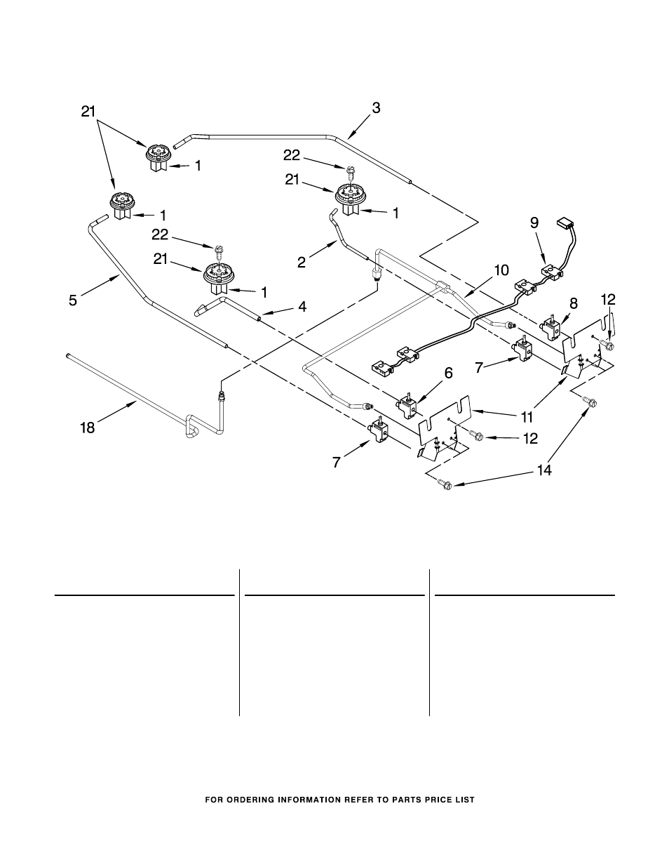 Cooktop burner, Cooktop burner parts | Whirlpool GW395LEPQ04 User Manual | Page 9 / 10