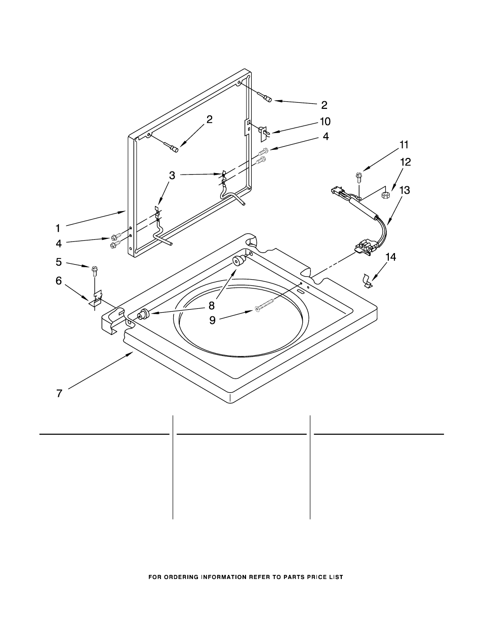 Washer top and lid, Washer top and lid parts | Whirlpool LTE5243DQ4 User Manual | Page 8 / 19