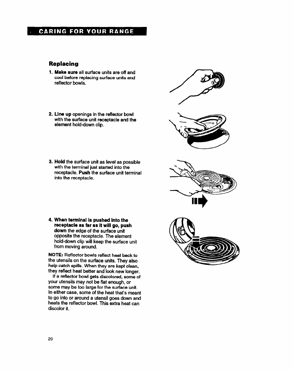 Replacing | Whirlpool FEC330B User Manual | Page 20 / 30