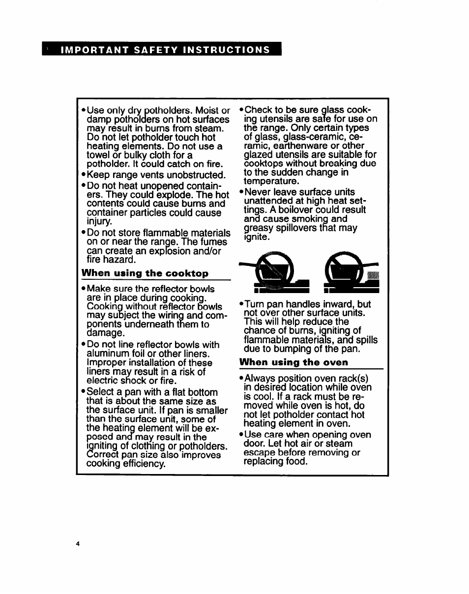 Whirlpool FEC330B User Manual | Page 4 / 30