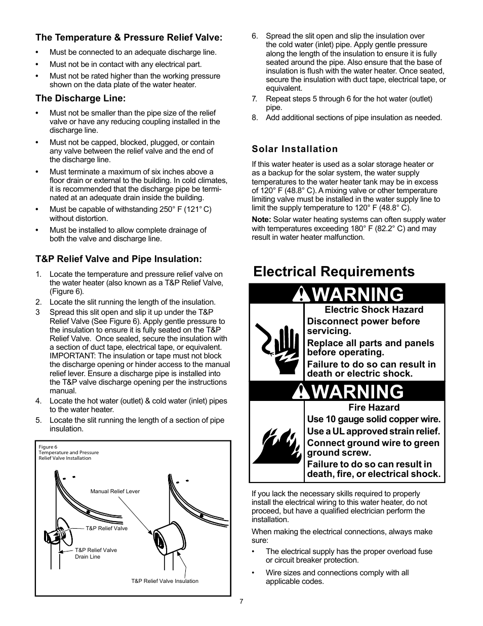 Warning, Electrical requirements | Whirlpool Energy Smart 188414 User Manual | Page 7 / 24