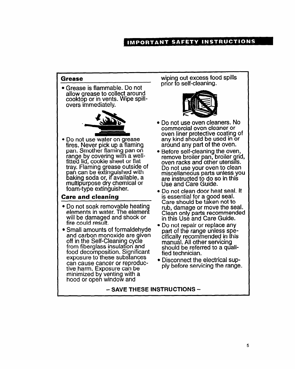 Whirlpool FES340Y User Manual | Page 5 / 32
