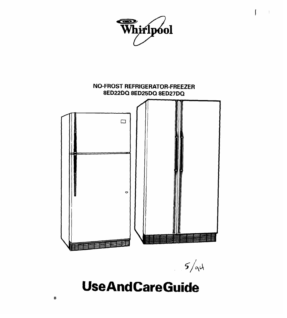 Whirlpool 8ED27DQ User Manual | 26 pages