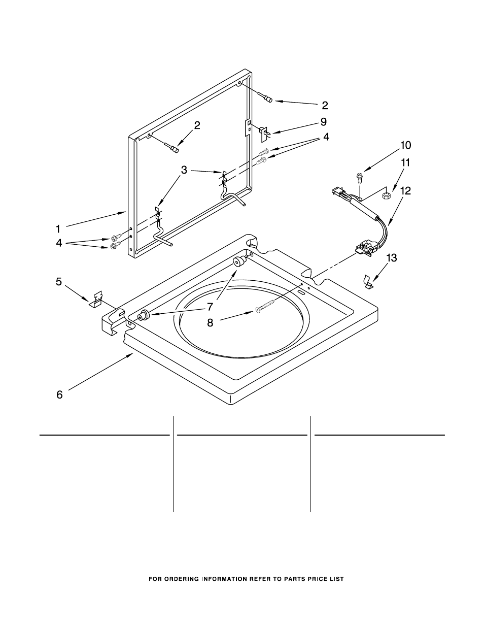 Washer top and lid, Washer top and lid parts | Whirlpool LTG5243DQ4 User Manual | Page 8 / 20