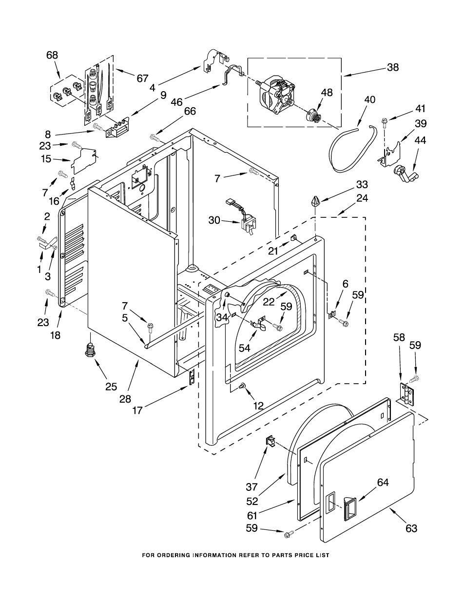 Cabinet, Cabinet parts | Whirlpool CEM2940TQ0 User Manual | Page 6 / 8