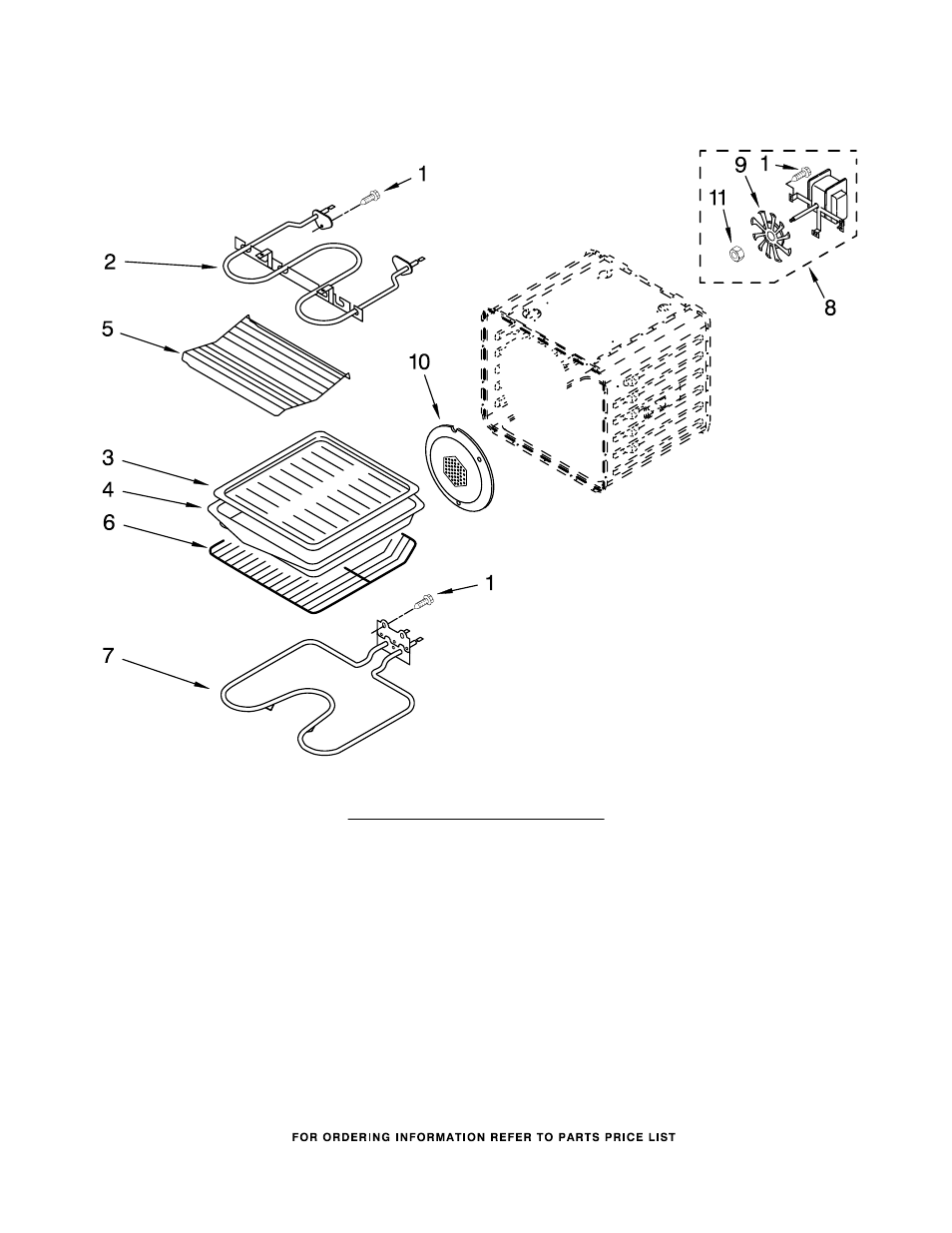 Internal oven, Internal oven parts | Whirlpool GBS307PRS01 User Manual | Page 4 / 7