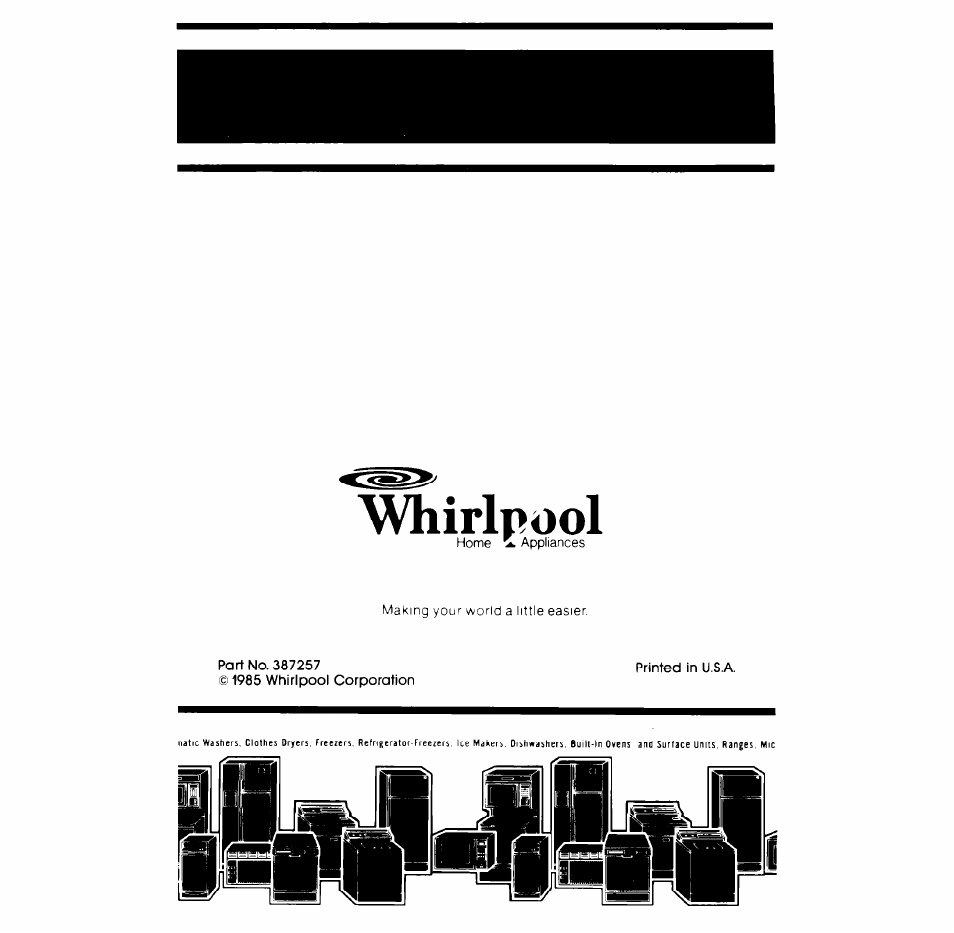 Whirlpool | Whirlpool LA53OOXP User Manual | Page 16 / 16