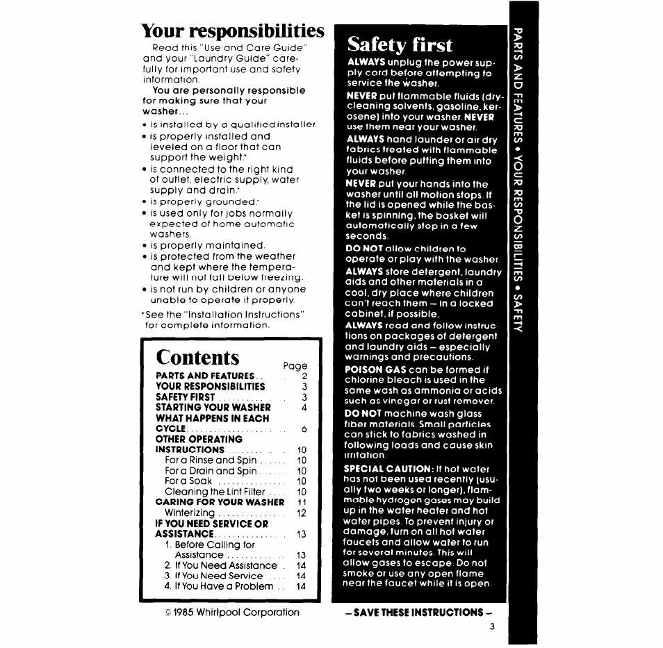 Whirlpool LA53OOXP User Manual | Page 3 / 16
