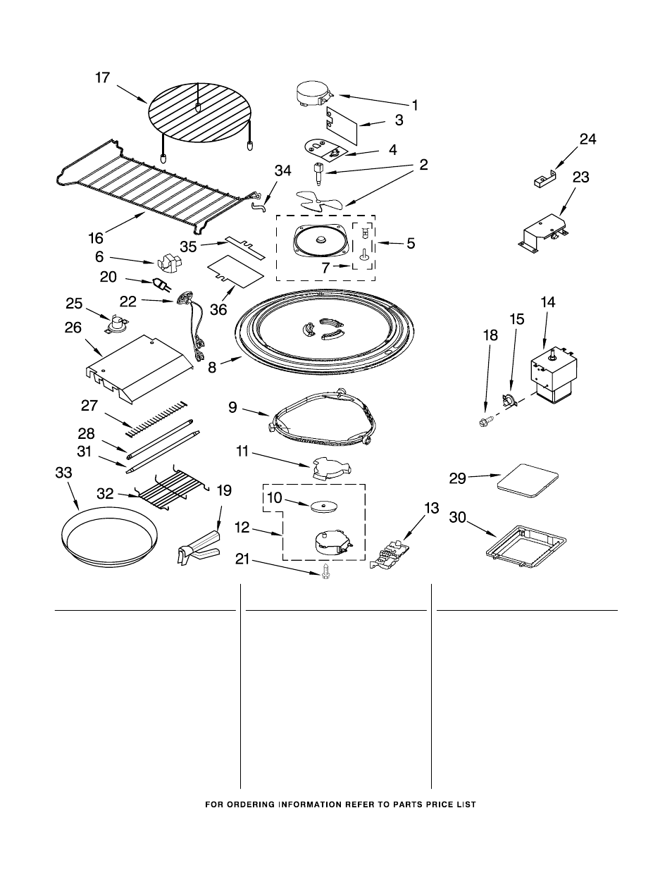 Magnetron and turntable, Magnetron and turntable parts | Whirlpool GH6177XPT1 User Manual | Page 6 / 7