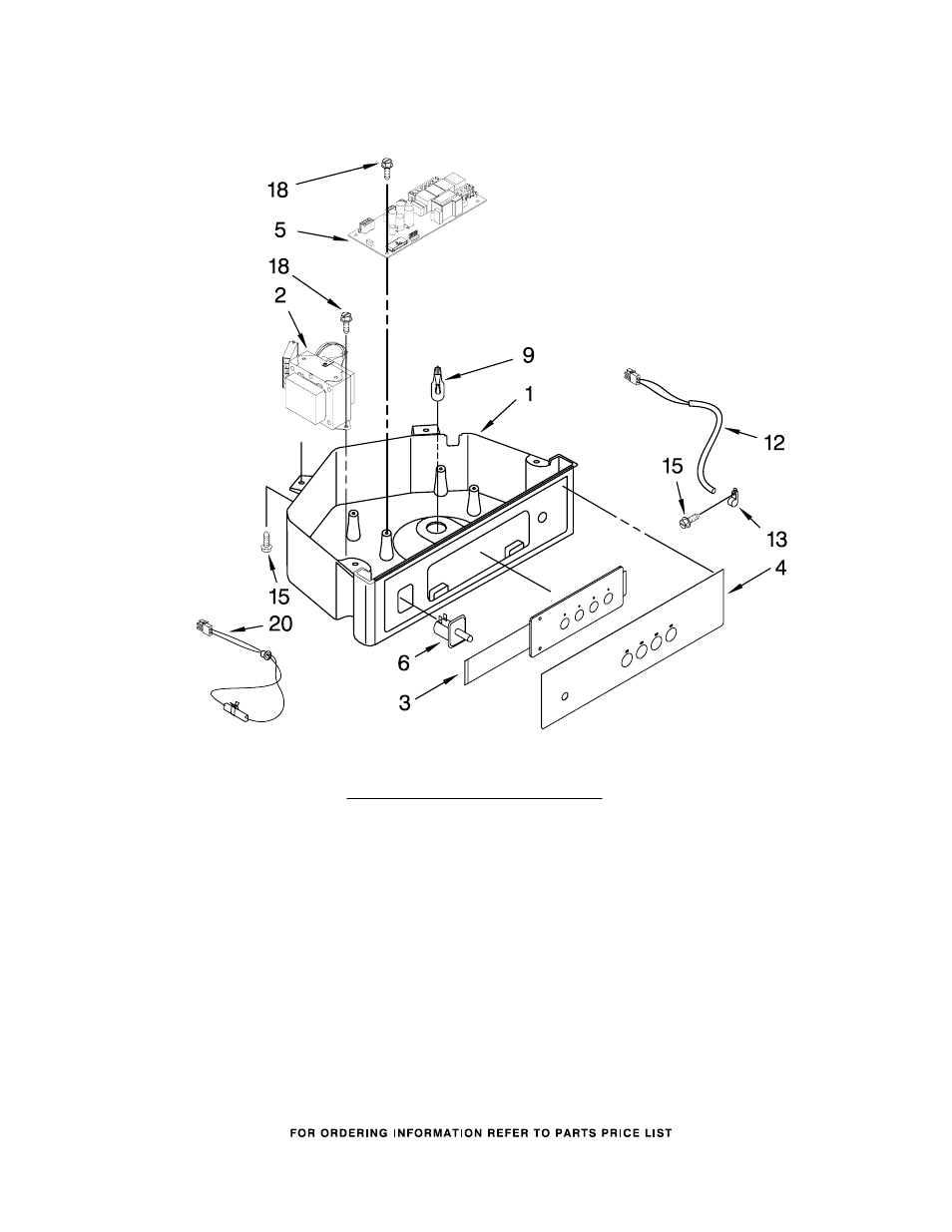 Control panel, Control panel parts | Whirlpool GI15NFLTB0 User Manual | Page 6 / 9