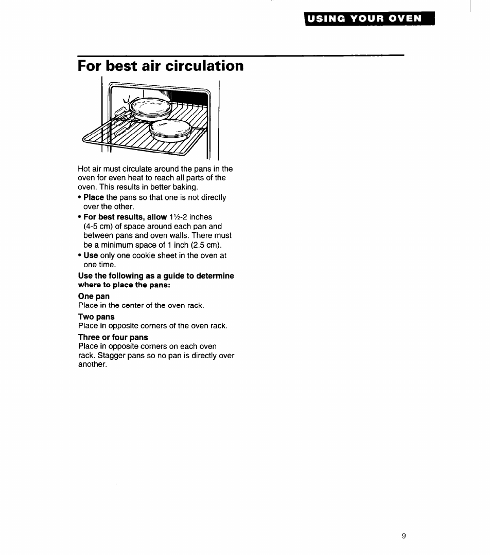 For best air circulation | Whirlpool SB160PED User Manual | Page 9 / 36