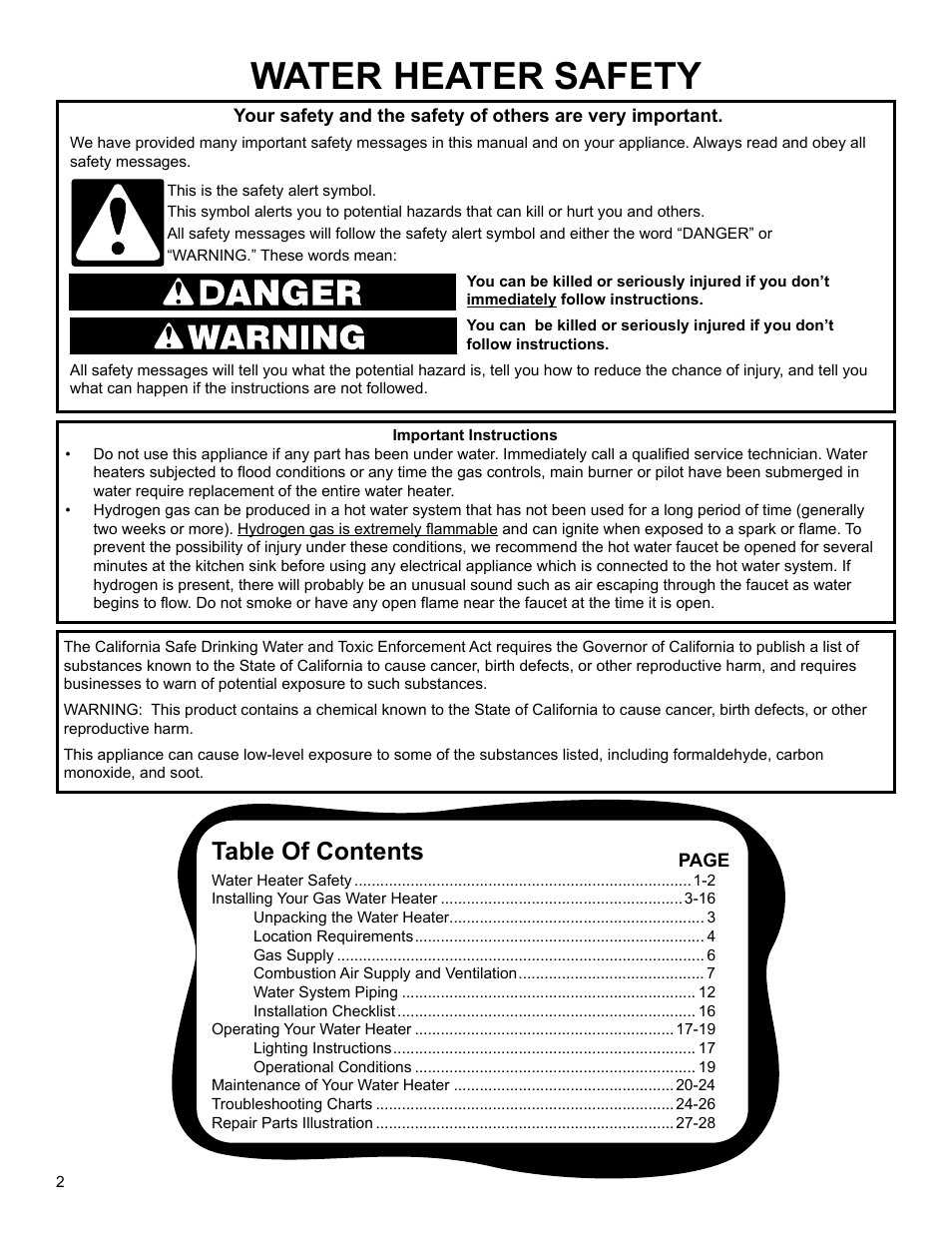 Whirlpool SG1J4040T3NOV 7K User Manual | Page 2 / 32