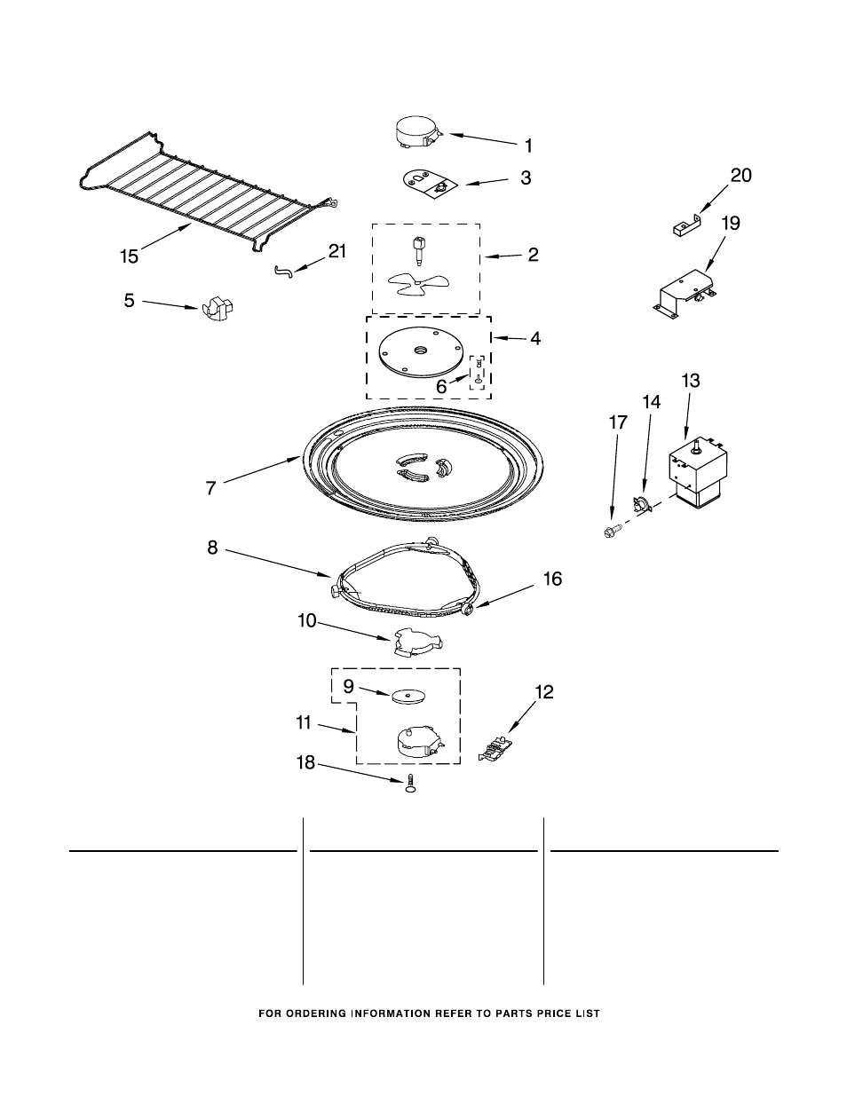 Magnetron and turntable, Magnetron and turntable parts | Whirlpool GH5184XPT4 User Manual | Page 6 / 7