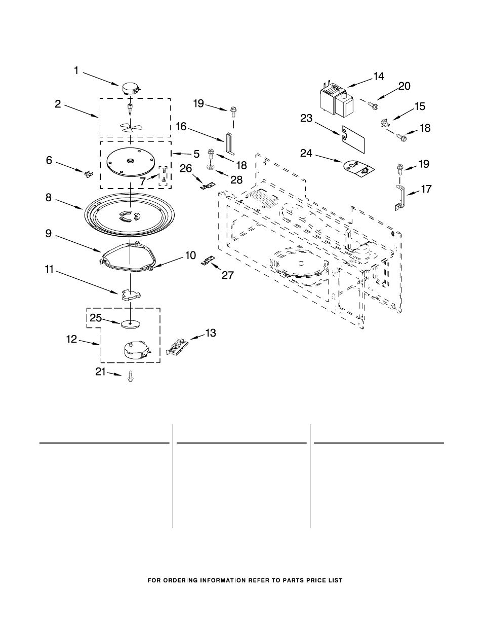 Magnetron and turntable, Magnetron and turntable parts | Whirlpool GH4155XPQ0 User Manual | Page 6 / 7