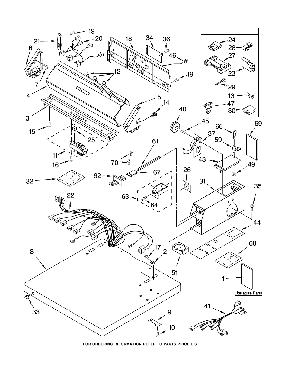 Top and console, Top and console parts | Whirlpool CEM2760TQ0 User Manual | Page 2 / 8