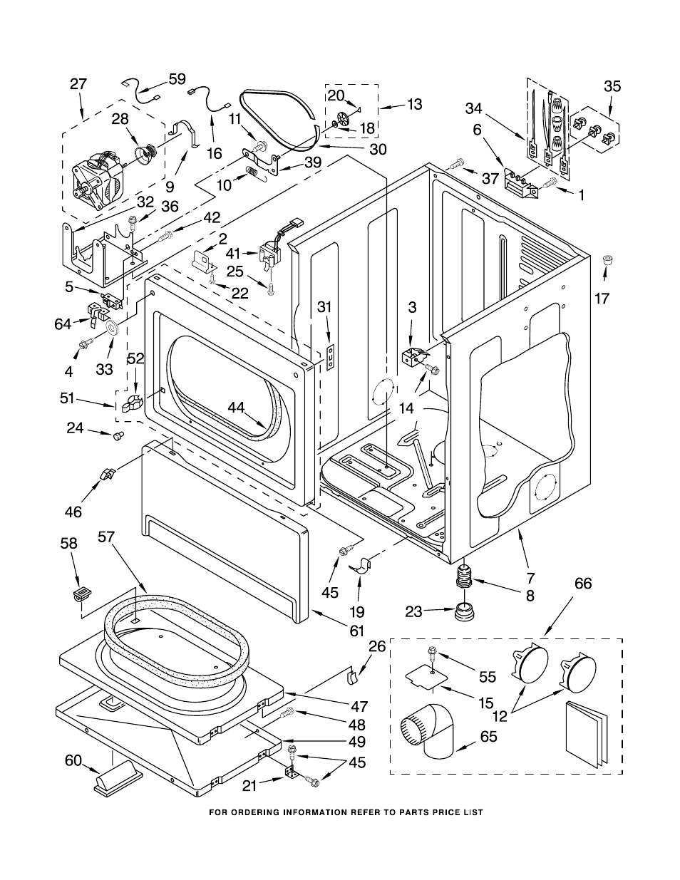 Cabinet, Cabinet parts | Whirlpool CEM2760TQ0 User Manual | Page 4 / 8