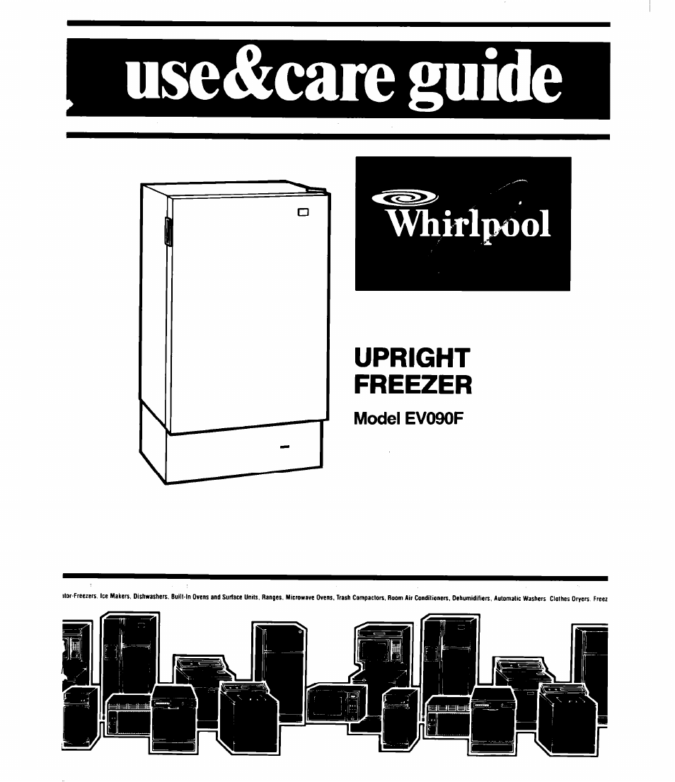 Whirlpool EV090F User Manual | 12 pages