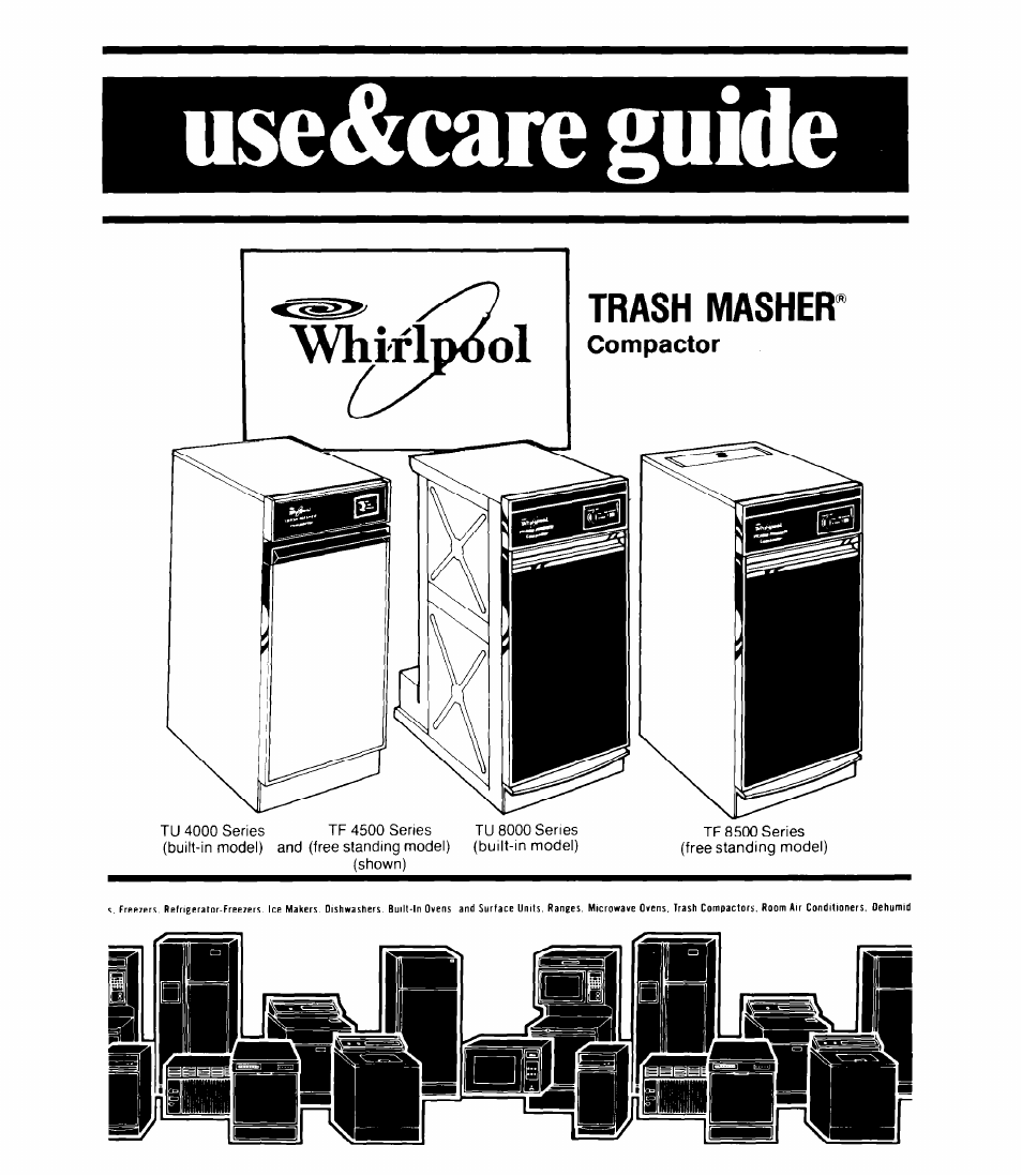 Whirlpool TF 4500 Senes User Manual | 12 pages