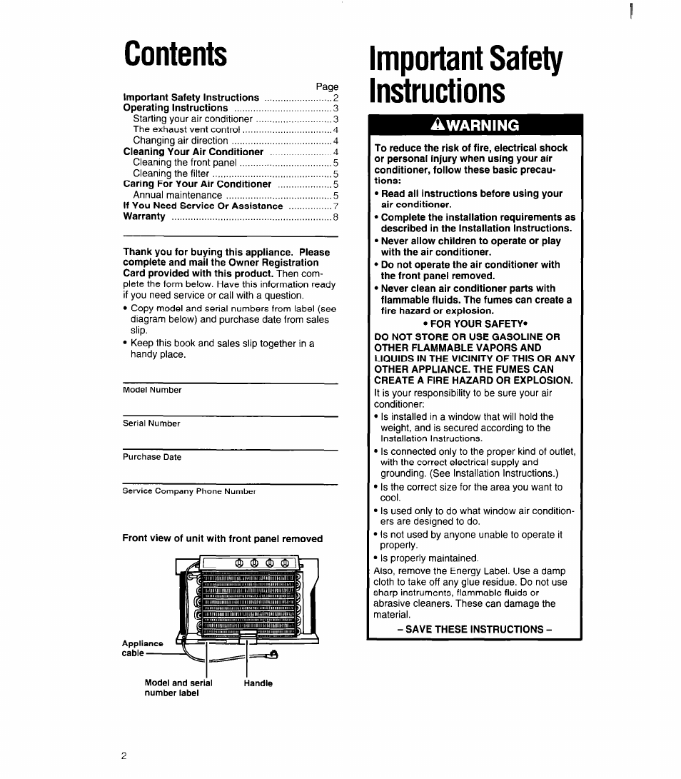 Whirlpool ACC602XP0 User Manual | Page 2 / 16