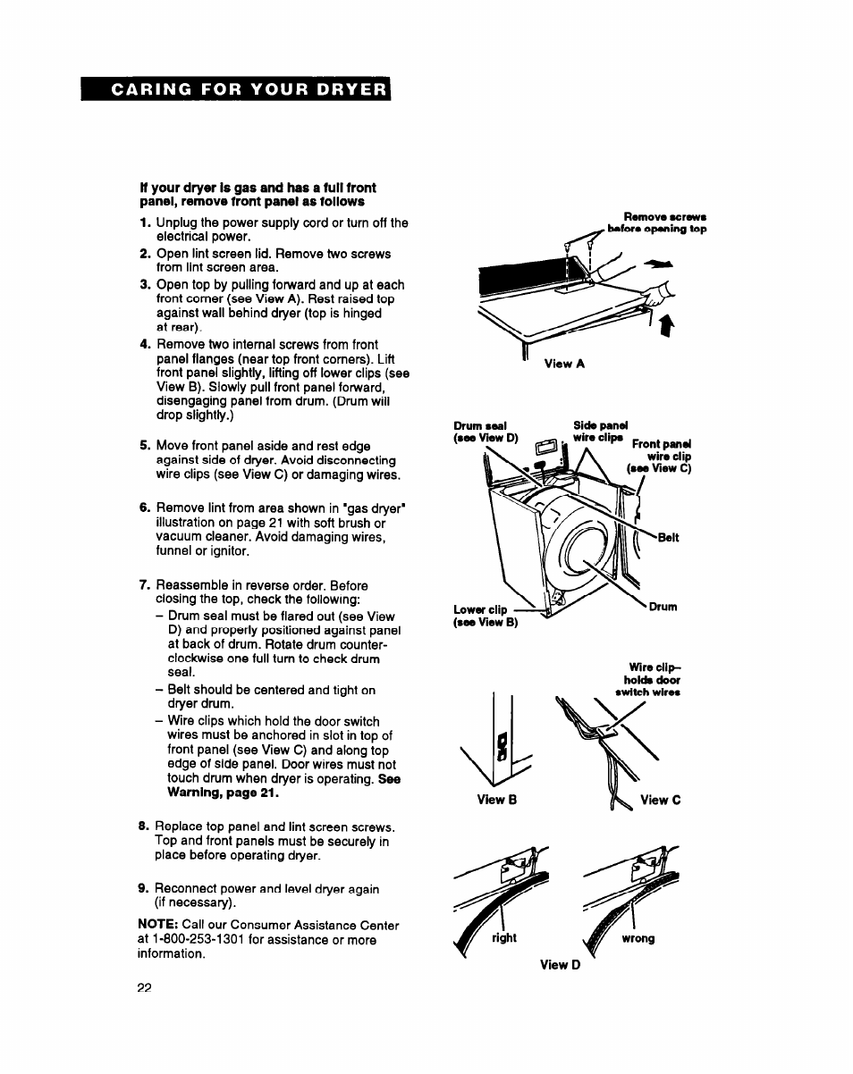 Whirlpool DRYERS User Manual | Page 22 / 32