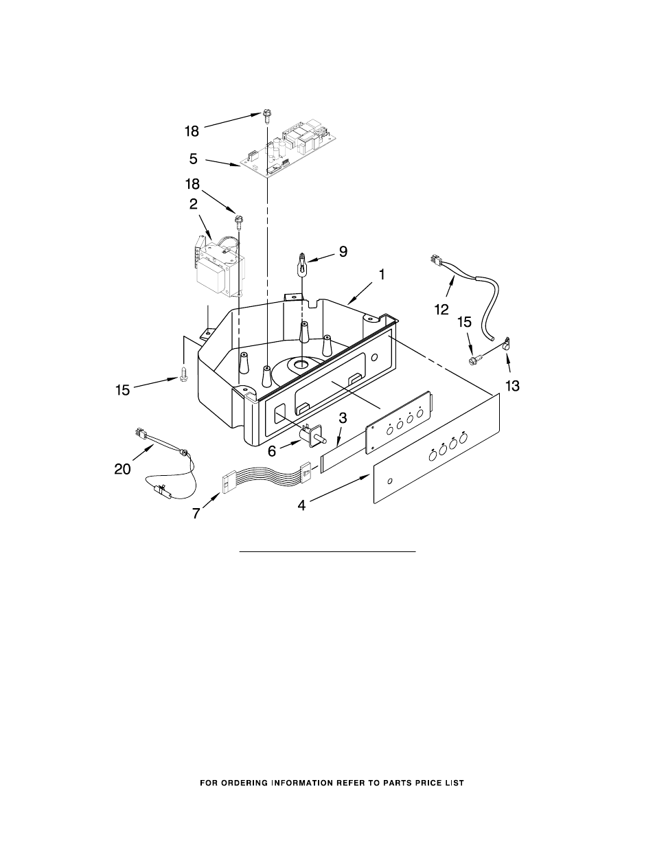 Control panel, Control panel parts | Whirlpool GI15NDXTS1 User Manual | Page 6 / 9