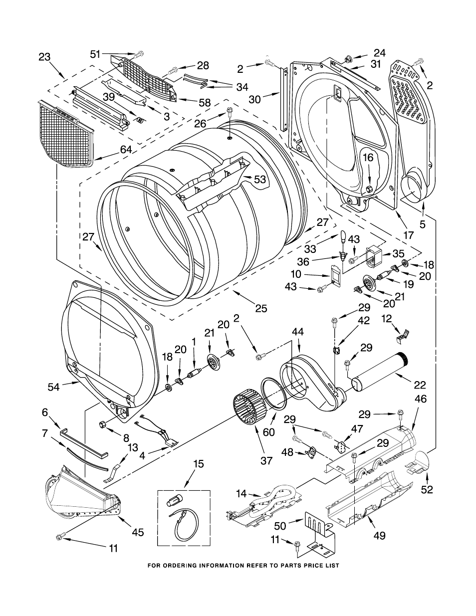 Bulkhead, Bulkhead parts | Whirlpool Duet WED9200SQ0 User Manual | Page 5 / 8