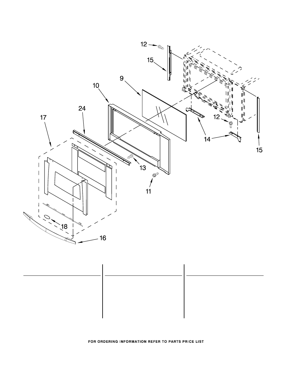 Microwave door parts | Whirlpool GSC308PRQ01 User Manual | Page 10 / 12